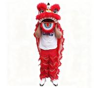 Lion and Dragon Dance Costumes, With Blinking Eyes, Suitable for Various Festivals, Sizes S/M/L(Red,S)