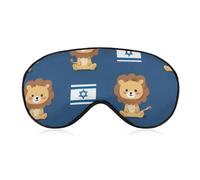 Lion and Israel Flag Soft Sleep Eye Mask Effective Light Blocking Blindfold Night Masks for Sleeping Travel