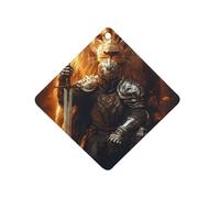 Lion And Knights Cute Car Air Fresheners Long Lasting Scent Car Mirror Hanging Scented Cards Tablets Rhombus