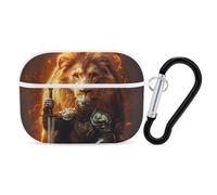 Lion And Knights Printed Bluetooth Earbuds Case Colorful Wireless Headphones Covers Compatible With AirPods Pro 2