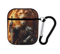 Lion And Knights Trendy Bluetooth Earbuds Protector Cute Wireless Earbud Case Covers Compatible with Airpods 1/2