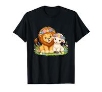 Lion and Lamb Cute Spring Easter Christian Kids T-Shirt