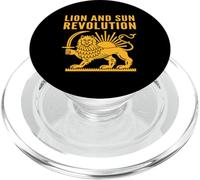 Lion and Sun Revolution Ancient Persian Heritage Emblem PopSockets PopGrip for MagSafe