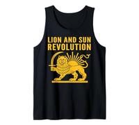 Lion and Sun Revolution Ancient Persian Heritage Emblem Tank Top
