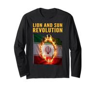 Lion and Sun Revolution Persian Freedom Protest Long Sleeve T-Shirt