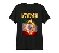 Lion and Sun Revolution Persian Freedom Protest Premium T-Shirt