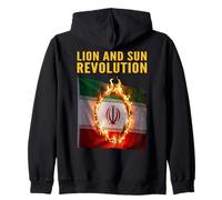 Lion And Sun Revolution Persian Freedom Protest Zip Hoodie