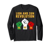 Lion and Sun Revolution Persian Heritage Raised Fists Protes Long Sleeve T-Shirt
