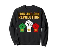 Lion and Sun Revolution Persian Heritage Raised Fists Protes Sweatshirt