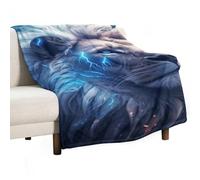 Lion And Thunder 280GSM Cozy Bed Throw Lightweight Flannel Knee Blanket for Sofa Couch Travel Napping