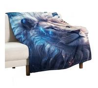 Lion And Thunder 280GSM Cozy Bed Throw Lightweight Flannel Knee Blanket for Sofa Couch Travel Napping