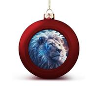 Lion And Thunder Christmas Balls for Tree Decoration PC Baubles Hanging Ornaments Festive Decor 4PCS