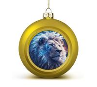 Lion And Thunder Christmas Balls for Tree Decoration PC Baubles Hanging Ornaments Festive Decor 4PCS