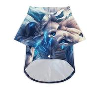 Lion And Thunder Dog Shirt for Dogs & Cats Breathable Short Sleeve Pet T-Shirt Lightweight Dog Summer Tops XL