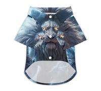 Lion And Thunder Dog Shirts Summer Pet Clothes Comfort T-Shirts Short Sleeveless Top for Cats Dogs S