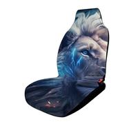 Lion And Thunder Funny Car Seat Covers Universal Stretch Fit Auto Front Seats Protection