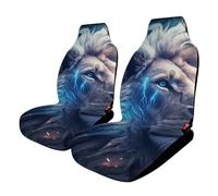 Lion And Thunder Funny Car Seat Covers Universal Stretch Fit Auto Front Seats Protection