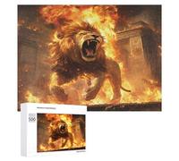 Lion And Thunder Funny Wooden Picture Puzzle Wood Jigsaw Creative Gift for Adults And Family Game
