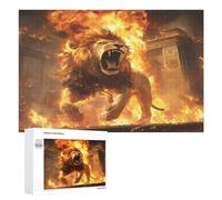 Lion And Thunder Funny Wooden Picture Puzzle Wood Jigsaw Creative Gift for Adults And Family Game