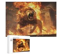 Lion And Thunder Funny Wooden Picture Puzzle Wood Jigsaw Creative Gift for Adults And Family Game