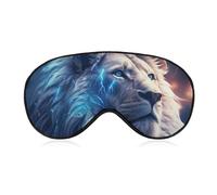 Lion and Thunder Lightweight Sleep Masks Funny Blocking Eye Mask for Sleeping with Adjustable Strap