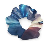 Lion And Thunder Women Scrunchies for Ponytail Holders Soft Satin Elastic Hair Ties for All Hair Types