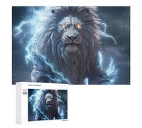 Lion And Thunder Wooden Jigsaw Puzzles for Adults Intelligent Games Home Decor Artwork for Home Office 1000 PCS