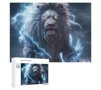 Lion And Thunder Wooden Jigsaw Puzzles for Adults Intelligent Games Home Decor Artwork for Home Office 500 PCS