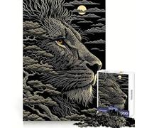 Lion And Tree Fusion Jigsaw Puzzles for Adults 1000 Pieces Logic Skill Decompress Family Bond Great Gift (38x26cm)