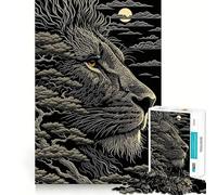 Lion And Tree Fusion Jigsaw Puzzles for Adults 1000 Pieces Logic Skill Decompress Family Bond Great Gift (38x26cm)