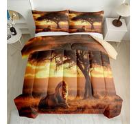 Lion Animal Savanna Coverless Duvet Single 7.5 Tog 3D Printed Comforter