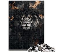 Lion Art 1000 Pieces Jigsaw Puzzles For Teens And Adults,Challenging Game Gifts for Is Ideal As A Gift for The Whole Family (50x75cm)
