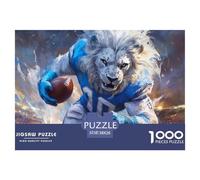 Lion Art Rugby 1000 Piece Jigsaw Puzzle Jigsaw Puzzle for Adults Paper Relaxing Game Home Decor Gift 38x26cm/1000pcs