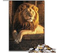 Lion at Sunset 1000 Piece Jigsaw Puzzles for Adults Gifts, Challenging Game And Family Play Artists Collection, Fine Art for Age 14 Years Up (26x38cm)