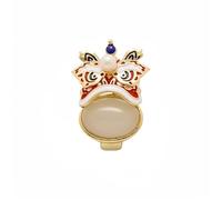 Lion Awakening Brooch Men's and Women's Niche Design Sense Cute Pin Light Buckle Collar Pin Elegant