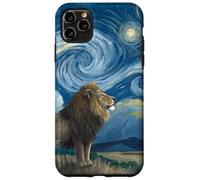 Lion Beneath Starry Sky van Gogh Celestial Swirls Art Case for iPhone 11 Pro Max
