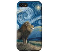 Lion Beneath Starry Sky van Gogh Celestial Swirls Art Case for iPhone SE (2020) / 7/8
