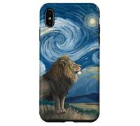 Lion Beneath Starry Sky van Gogh Celestial Swirls Art Case for iPhone XS Max