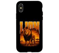 LION big cat king of savannah huge predator cats hunting Case for iPhone X/XS