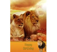 Lion Birthday Card