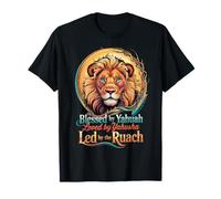 Lion Blessed By Yahuah Loved By Yahusha Led Ruach Tee T-Shirt