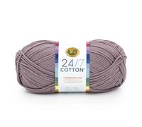 Lion Brand 24/7 Cotton Yarn, Lightweight Yarn for Knitting, Crocheting, and Crafts, 1 Pack, Vintage Lilac
