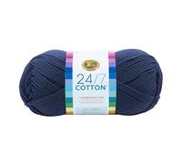 Lion Brand Company Cotton Yarn, Navy,15.24x6.35x6.35 cm