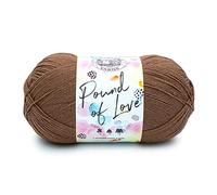 Lion Brand Pound of Love, Large Craft Yarn for Knitting and Crocheting, Mocha