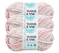 Lion Brand Yarn Wool-Ease Thick & Quick Yarn Soft and Bulky Yarn for Knitting Crocheting and Crafting 3 Pack Carousel