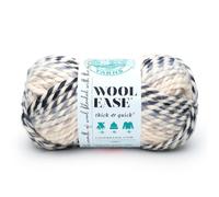 Lion Brand Yarn Wool-Ease Thick & Quick, Super Bulky Wool Blend Yarn for Knitting, Crochet, and Crafts, Moonlight, 1 Pack