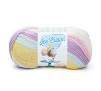 Lion Brand Yarn 100 Percent Acrylic Ice Cream Yarn, Cotton Candy,10.89 x 10.89 x 22.32 cm