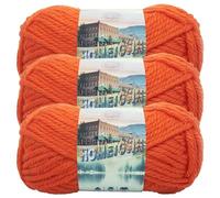 Lion Brand Yarn 135-133L Yarn, 3-Pack, Syracuse Orange 3 Pack