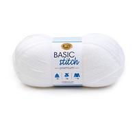 Lion Brand Yarn 201-100 Basic Stitch Premium Yarn, Snow