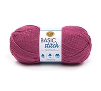 Lion Brand Yarn 201-142 Basic Stitch Premium Yarn, Boysenberry